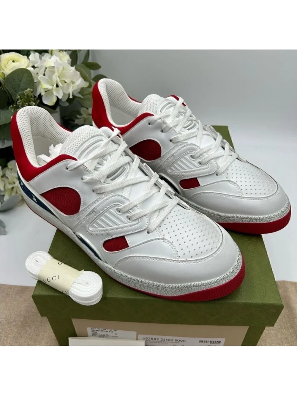Men’s Gucci basket trainer, sneakers size 9, made in Italy